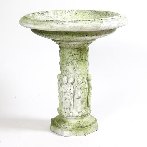 Musical Cherubs Birdbath Statue (28 - Inch) Side Angle