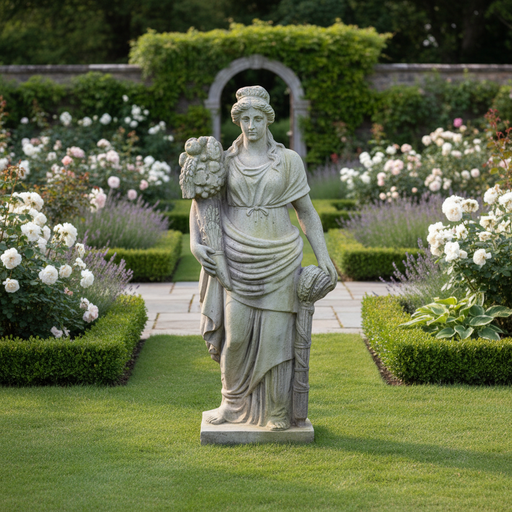 Harvest Maiden Statue (73 - Inch) Side Angle