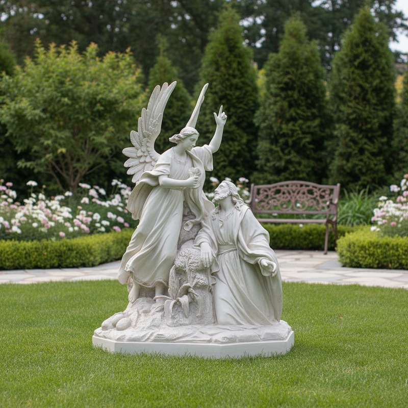 Jesus Praying in the Garden of Olives Statue (67 - Inch) Side View