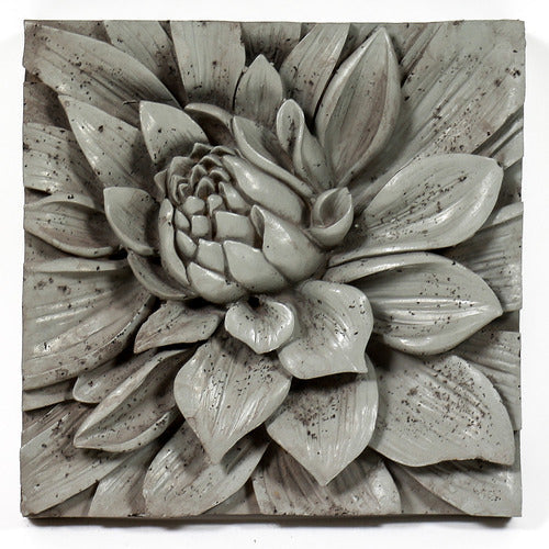 Dahlia Garden Plaque (14.0 - Inch) Side View