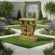 Winged Lion Outdoor Statue (30 - Inch) Side Angle