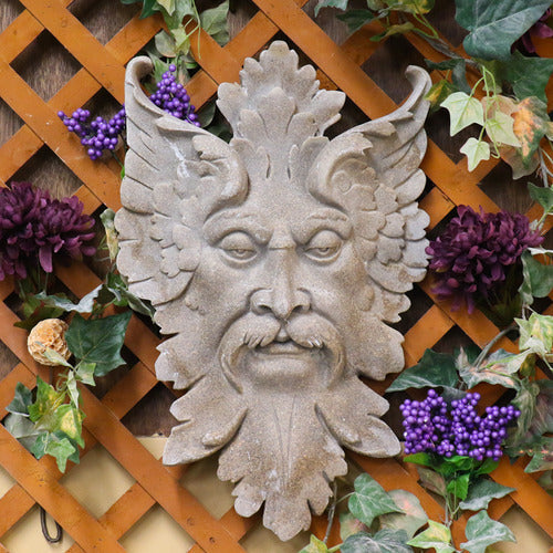 Long thin Stare Mask 12""h Outdoor/Indoor Statue