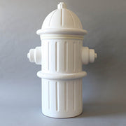 Fire hydrant with classical, old world European design, featuring ornate detailing and symmetrical, architectural elements. Side Angle