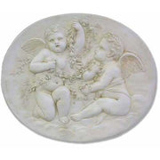 Cupids with Garland Outdoor Plaque (26.0 - Inch)