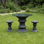 Pawn Table Outdoor Statue (29 - Inch) Side Angle