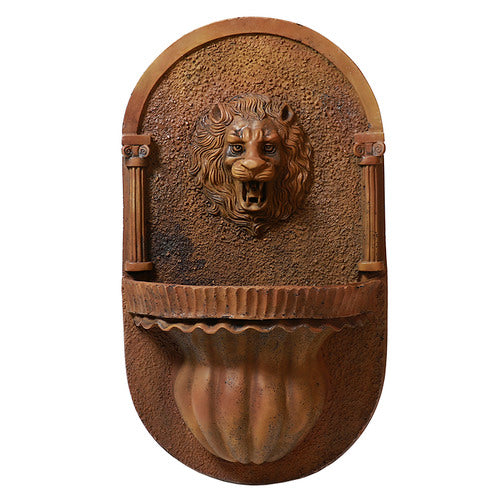 Lion Garden Wall Fountain (35 - Inch) Side View