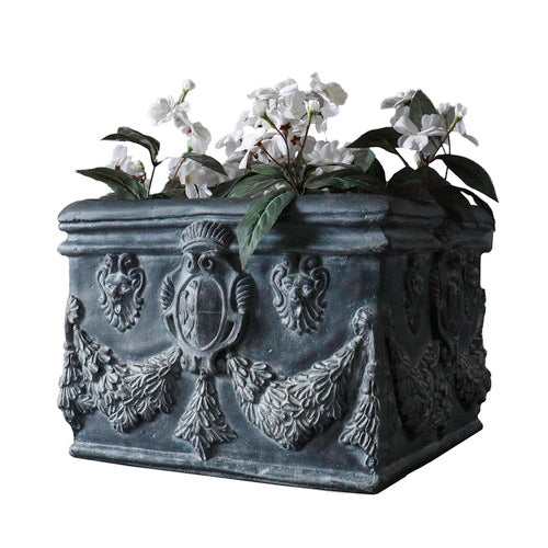 English Square Pot 11 Outdoor/Indoor Statue
