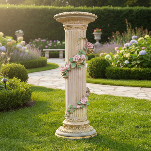 Garland English Pedestal Statue (40 - Inch) Side Angle