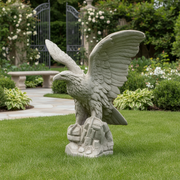 Eagle Bird Garden Statue Facing Right (40 - Inch) Side Angle