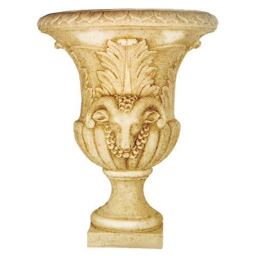 Ram Head Pot 36 Outdoor/Indoor Statue