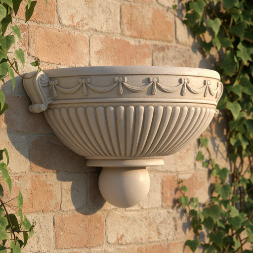 Classic Ribbon Sconce Outdoor Bracket (15 - Inch) Side Angle
