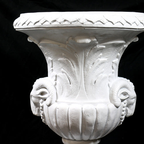 Ram Head Urn (2 Sides) 29 H Outdoor/Indoor Statue