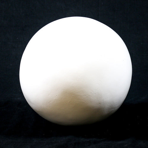 Sculpted sphere with a smooth, minimalist design inspired by classical European simplicity and Renaissance geometric form Side View
