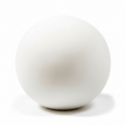 Sculpted sphere with a smooth, minimalist design inspired by classical European simplicity and Renaissance geometric form