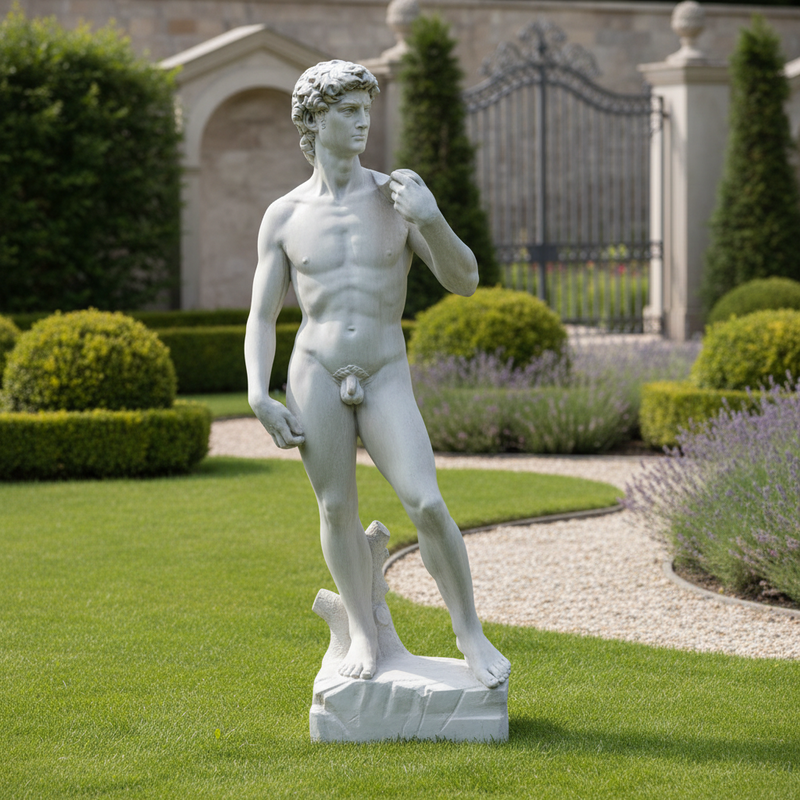 David Standing Statue (81 - Inch) Side Angle