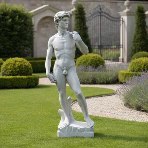 David Standing Statue (81 - Inch) Side Angle