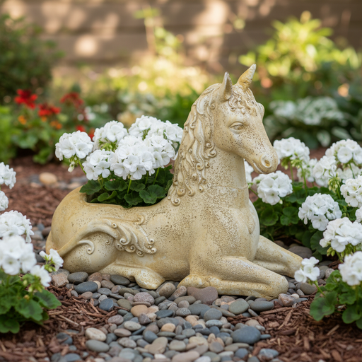 Horse Garden Statue (23 - Inch) Side Angle