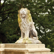Sitting Lion Garden Statue (24 - Inch) Other Angle