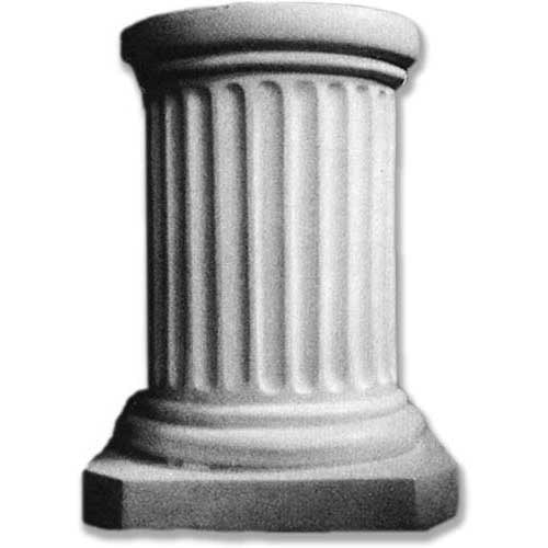 Short Fluted Pedestal Statue (18 - Inch)