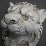 Lion Head Garden Statue (8 - Inch) Side View