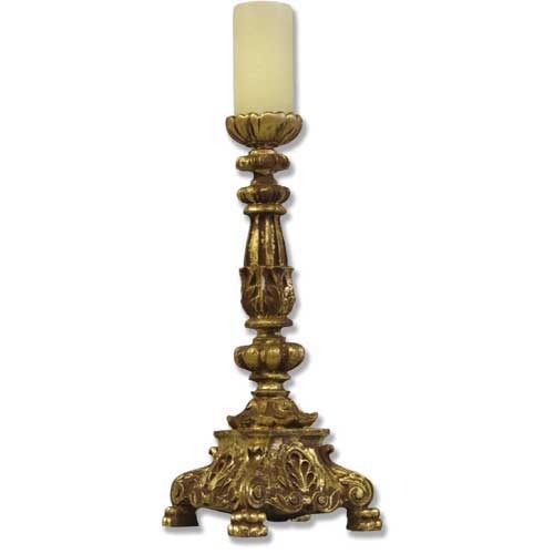 Baroque Religious Candleholder Statue (20-Inch)