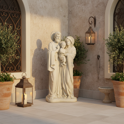 Holy Family Statue (59 - Inch) Side Angle