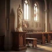 Immaculate Conception Mary Statue (60 - Inch) Side Angle