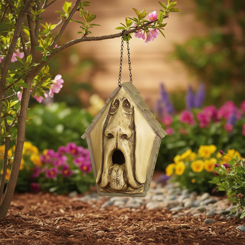Dog Garden Statue (11 - Inch) Side Angle