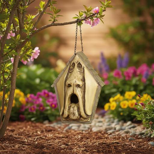 Dog Garden Statue (11 - Inch) Side Angle