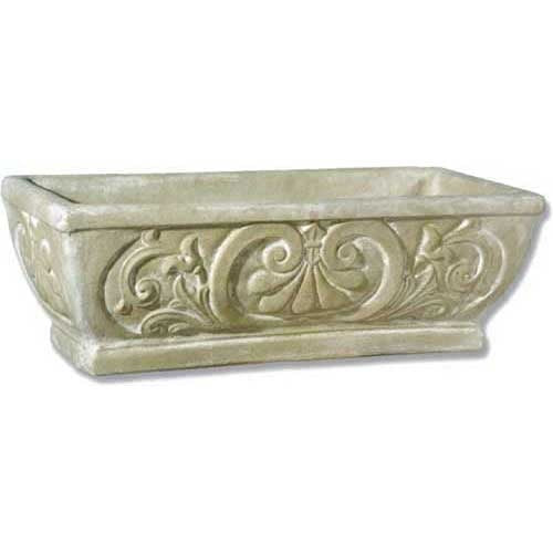 Fleur De Lis Pot Rect 30 W Outdoor/Indoor Statue