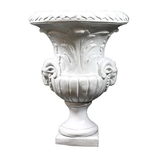 Ram Head Urn (2 Sides) 29 H Outdoor/Indoor Statue