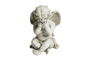 Sorrow Cherub Outdoor Statue (16 - Inch)