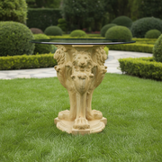 Lion Leg Outdoor Statue (33 - Inch) Side Angle