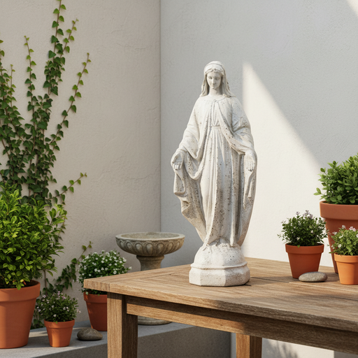 Blessed Virgin Mary Religious Statue (36 - Inch) Side Angle