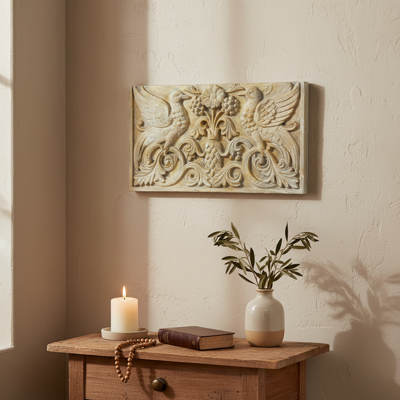 Two Bird Plaque (22.0 - Inch) Side View