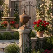 Annabella Finial Outdoor Statue (14 - Inch) Side Angle