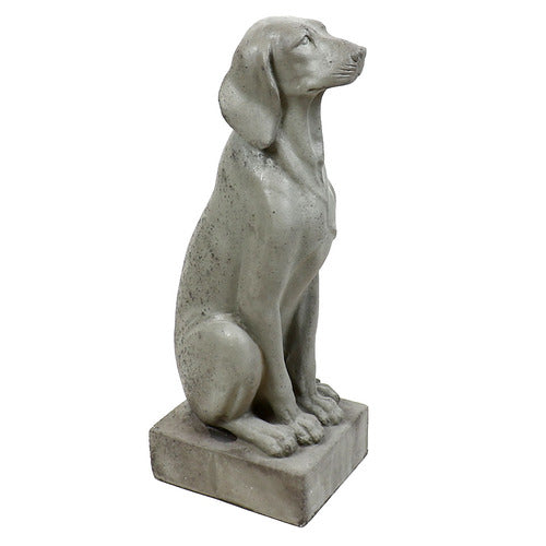 Watchful Dog Garden Statue (29 - Inch) Side Angle View