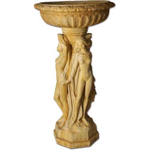 Three Muse Birdbath Statue (33 - Inch)
