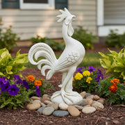 Rooster Garden Statue (22 - Inch) Side Angle