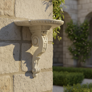 Scroll Drapery Outdoor Bracket (9 - Inch) Side Angle