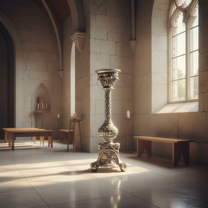 Victorian Candleholder Religious Statue (24-Inch)