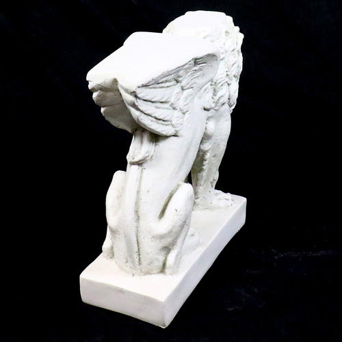 Winged Lion Garden Bench (16.5 - Inch) Side Angle