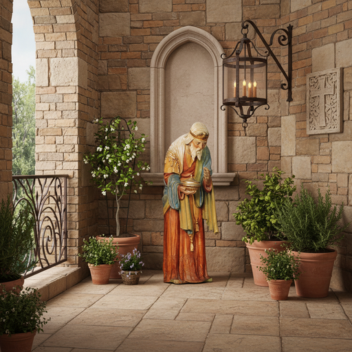 Saint Balthazar Wiseman Religious Statue (51 - Inch) Side Angle