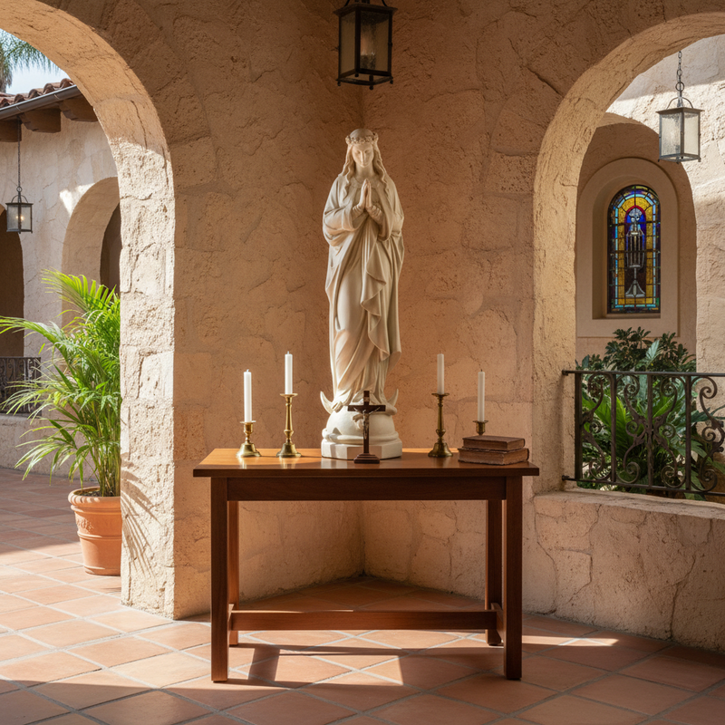 Immaculate Conception Mary Statue (54 - Inch) Side Angle