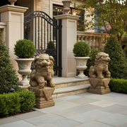 Lion Garden Statue (18 - Inch) Side Angle