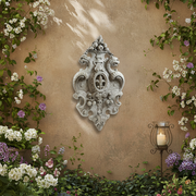 Victorian Crest Outdoor Plaque (29.0 - Inch) Side Angle
