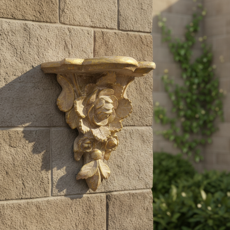Rose Cluster Outdoor Bracket (18 - Inch) Side Angle