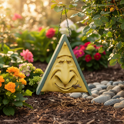 Jester Bird Garden Statue (9 - Inch) Side Angle