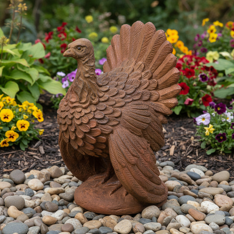 Turkey Bird Garden Statue (18-Inch)
