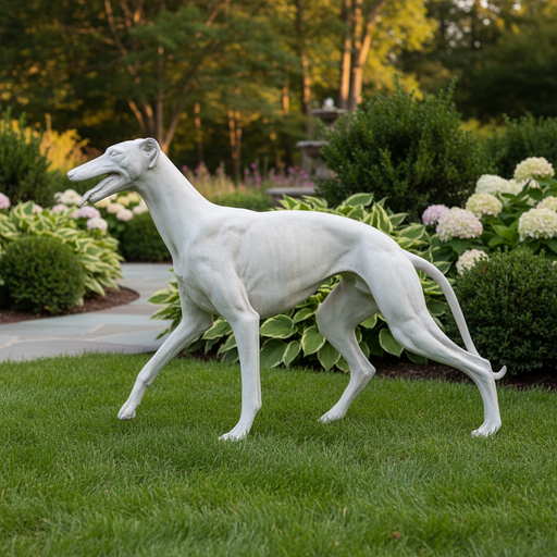 Greyhound Dog Garden Statue (34 - Inch) Side Angle